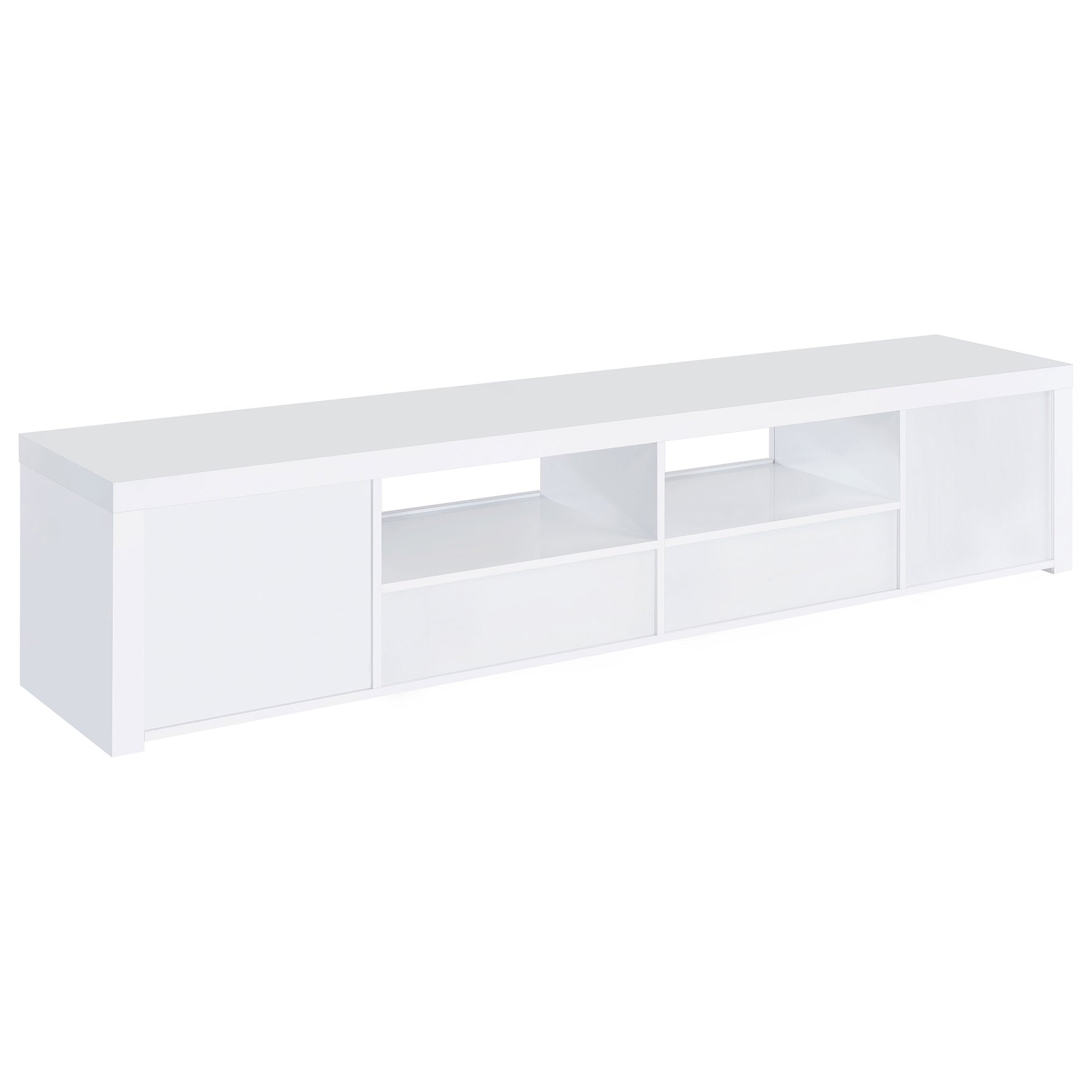 Jude High Gloss White 79" TV Stand - Ornate Home