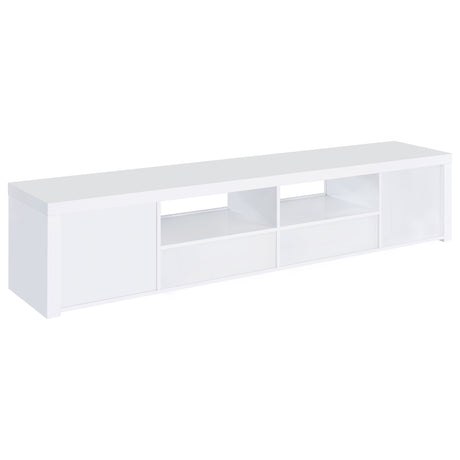 Jude High Gloss White 79" TV Stand - Ornate Home