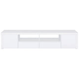 Jude High Gloss White 79" TV Stand - Ornate Home