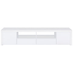 Jude High Gloss White 79" TV Stand - Ornate Home
