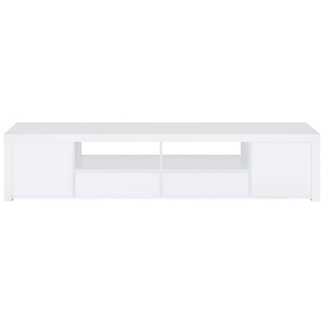 Jude High Gloss White 79" TV Stand - Ornate Home