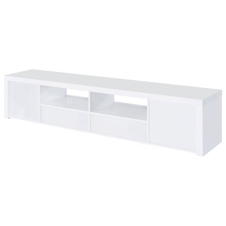 Jude High Gloss White 79" TV Stand - Ornate Home