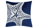 Jude White/Blue Pillow (Set of 2) - Ornate Home