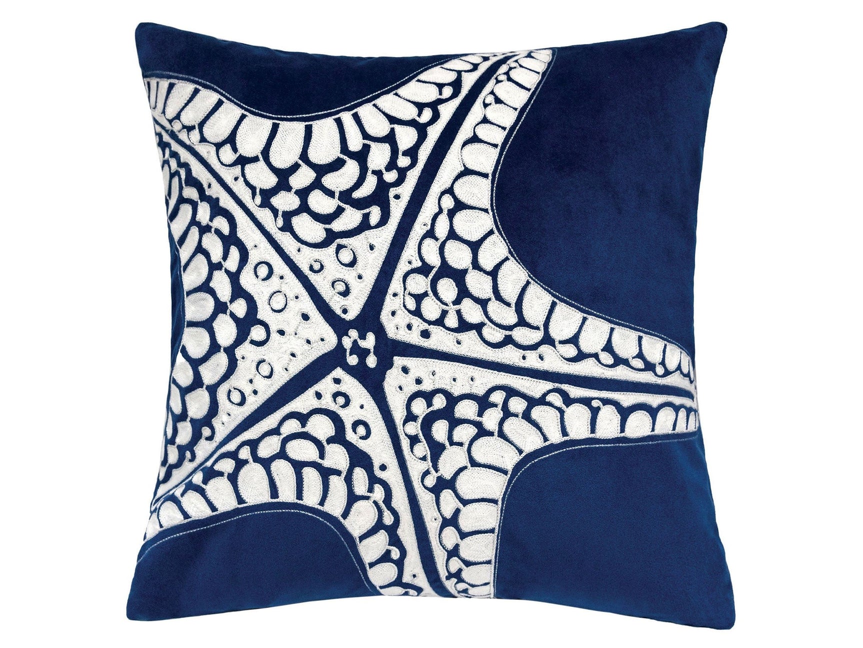 Jude White/Blue Pillow (Set of 2) - Ornate Home