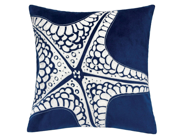 Jude White/Blue Pillow (Set of 2) - Ornate Home