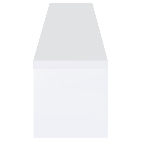 Jude White High Gloss 71" TV Stand - Ornate Home