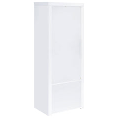 Jude White High Gloss Media Tower - Ornate Home