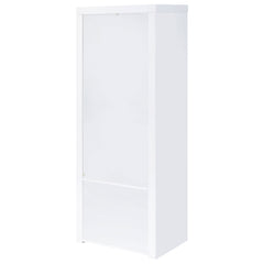 Jude White High Gloss Media Tower - Ornate Home