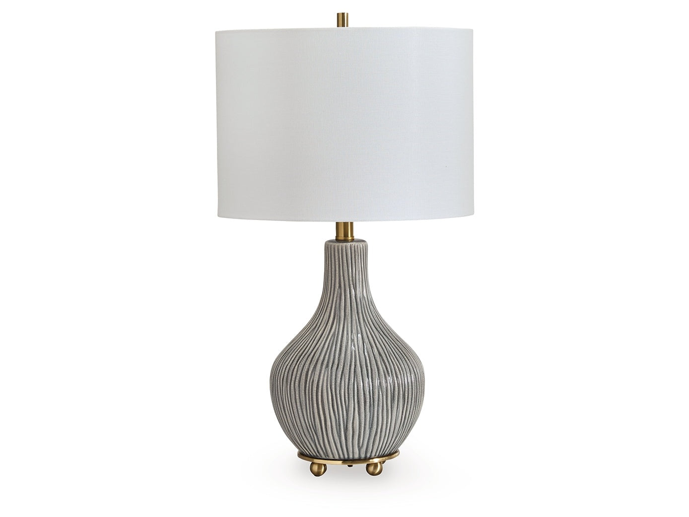 Judlen Gray/Gold Ceramic Table Lamp (1/CN) - Ornate Home