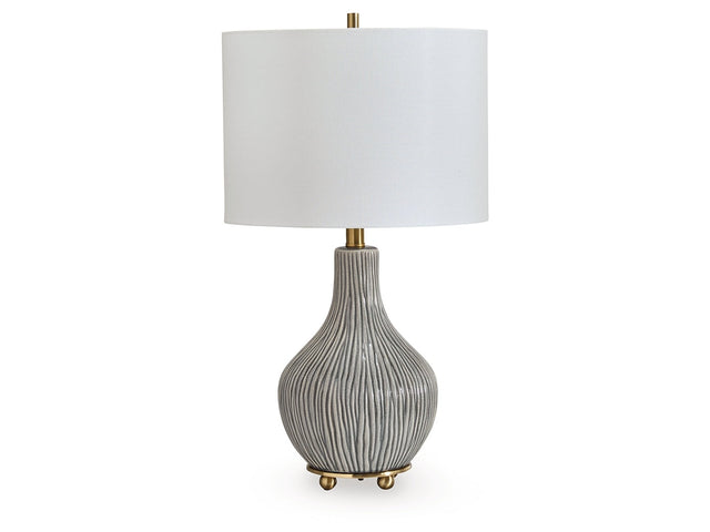Judlen Gray/Gold Ceramic Table Lamp (1/CN) - Ornate Home