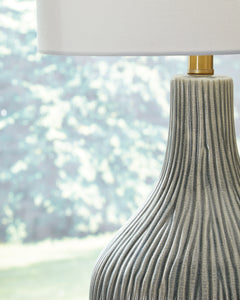 Judlen Gray/Gold Ceramic Table Lamp (1/CN) - Ornate Home