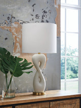 Judrich White/Gold Poly Table Lamp (1/CN) (Online Special Price) - Ornate Home