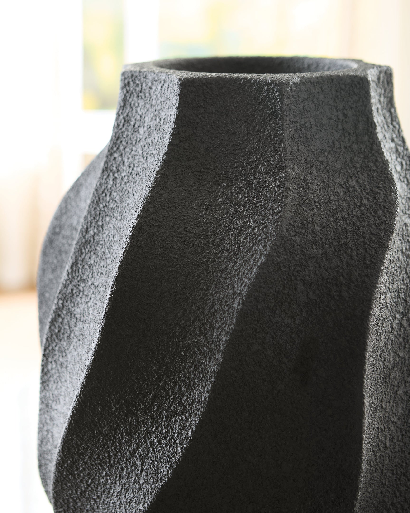 Judworth Black Vase (17.08"H) (Online Special Price) - Ornate Home