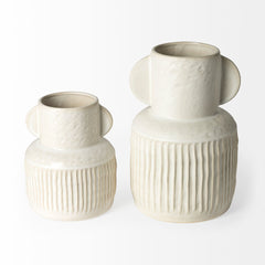 Judy Eggshell Small Ceramic Vase - Ornate Home