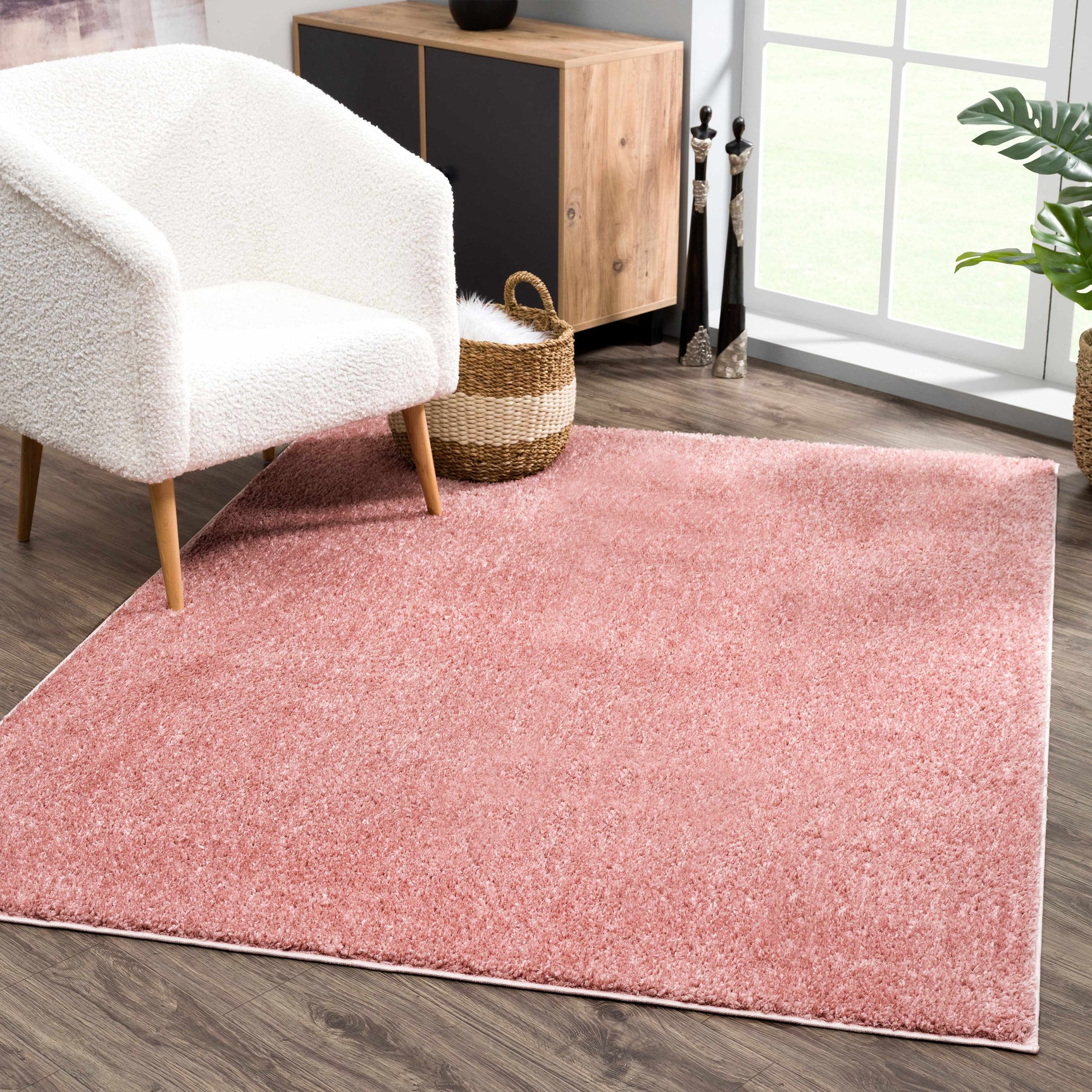 Judy Pink Plush Washable Area Rug - Clearance - Ornate Home