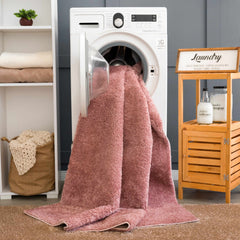 Judy Pink Plush Washable Area Rug - Clearance - Ornate Home