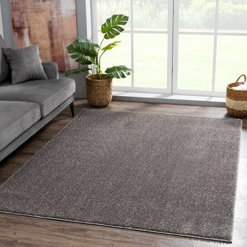 Judy Solid Dark Gray Washable Shag Rug - Clearance - Ornate Home