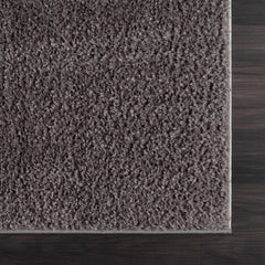 Judy Solid Dark Gray Washable Shag Rug - Clearance - Ornate Home