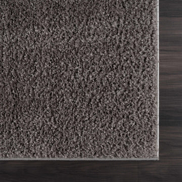 Judy Solid Dark Gray Washable Shag Rug - Clearance - Ornate Home