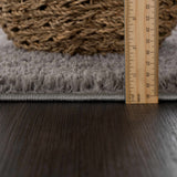 Judy Solid Dark Gray Washable Shag Rug - Clearance - Ornate Home