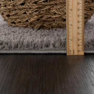 Judy Solid Dark Gray Washable Shag Rug - Clearance - Ornate Home