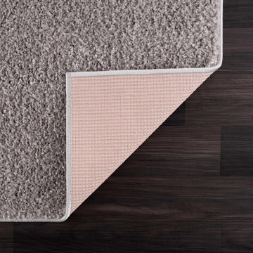 Judy Solid Gray Washable Shag Rug - Clearance - Ornate Home