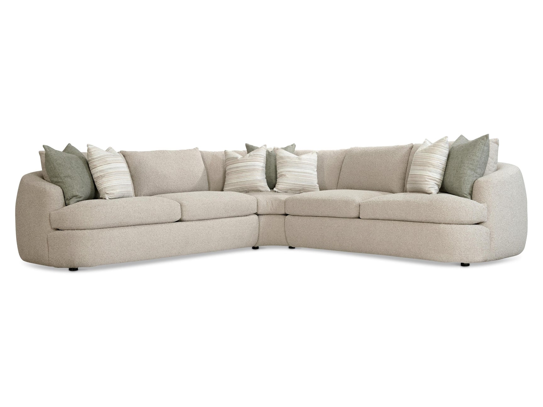 Jules Beige/Tan Fabric 3-Piece Sectional Sofa - Ornate Home
