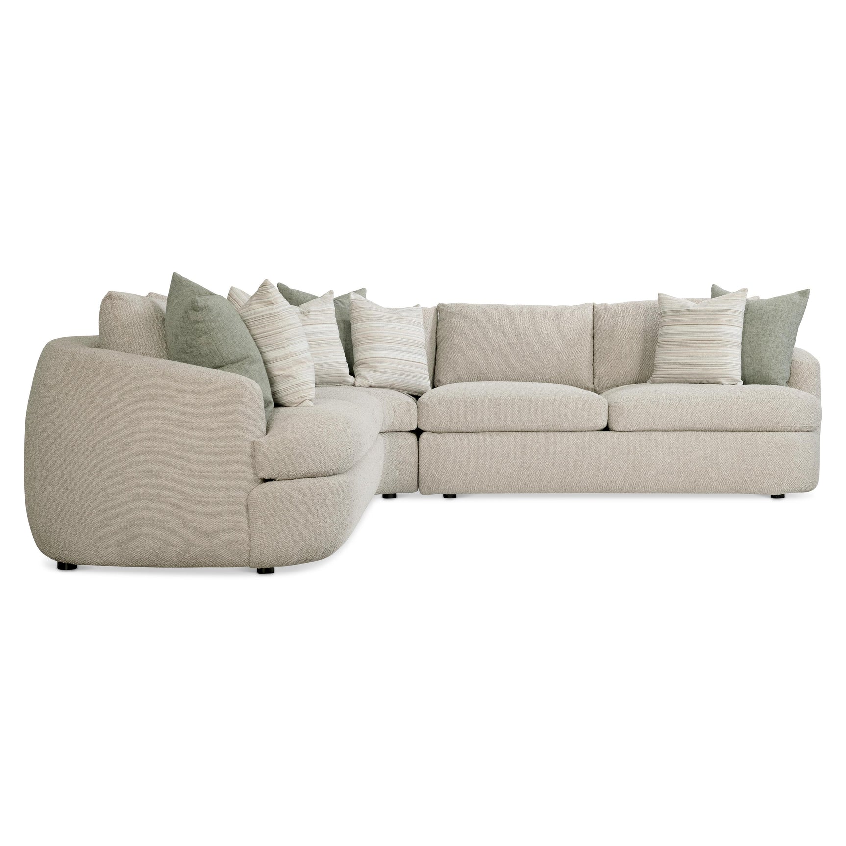 Jules Beige/Tan Fabric 3-Piece Sectional Sofa - Ornate Home