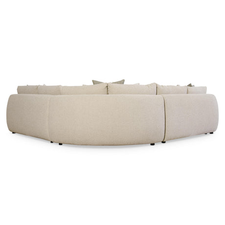 Jules Beige/Tan Fabric 3-Piece Sectional Sofa - Ornate Home