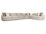 Jules Beige/Tan Fabric 6-Piece Sectional - Ornate Home