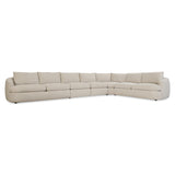 Jules Beige/Tan Fabric 6-Piece Sectional - Ornate Home