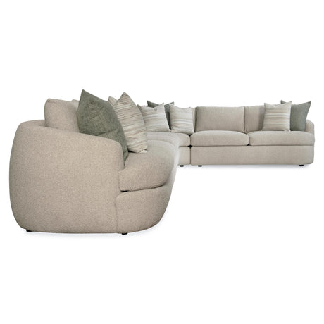 Jules Beige/Tan Fabric Sectional - Ornate Home