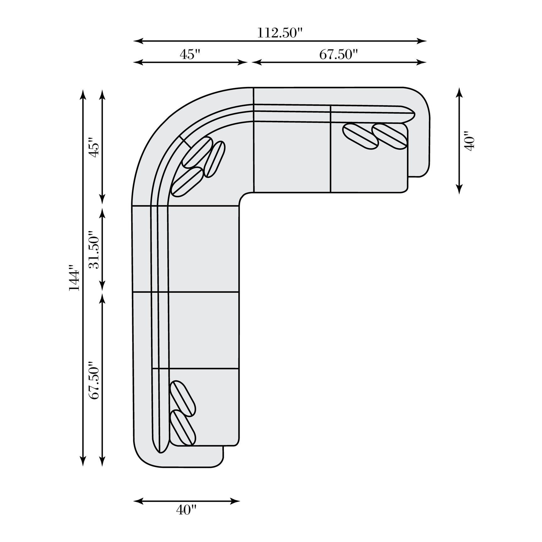 Jules Beige/Tan Fabric Sectional Sofa - Ornate Home