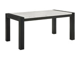 Jules Gray/Black Faux Marble Dining Table - Ornate Home
