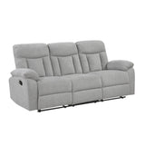 Jules Gray Double Reclining Sofa - Ornate Home