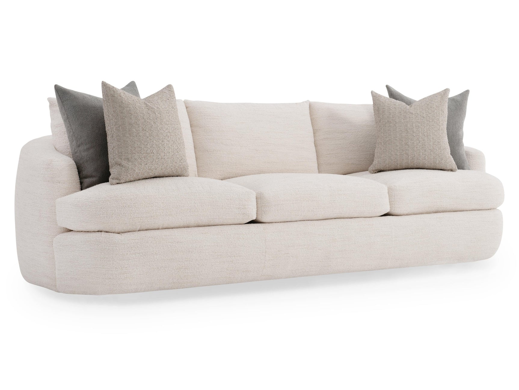 Jules White/Cream Fabric Sofa - Ornate Home