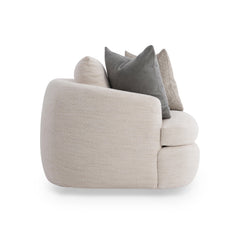 Jules White/Cream Fabric Sofa - Ornate Home