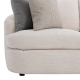 Jules White/Cream Fabric Sofa - Ornate Home