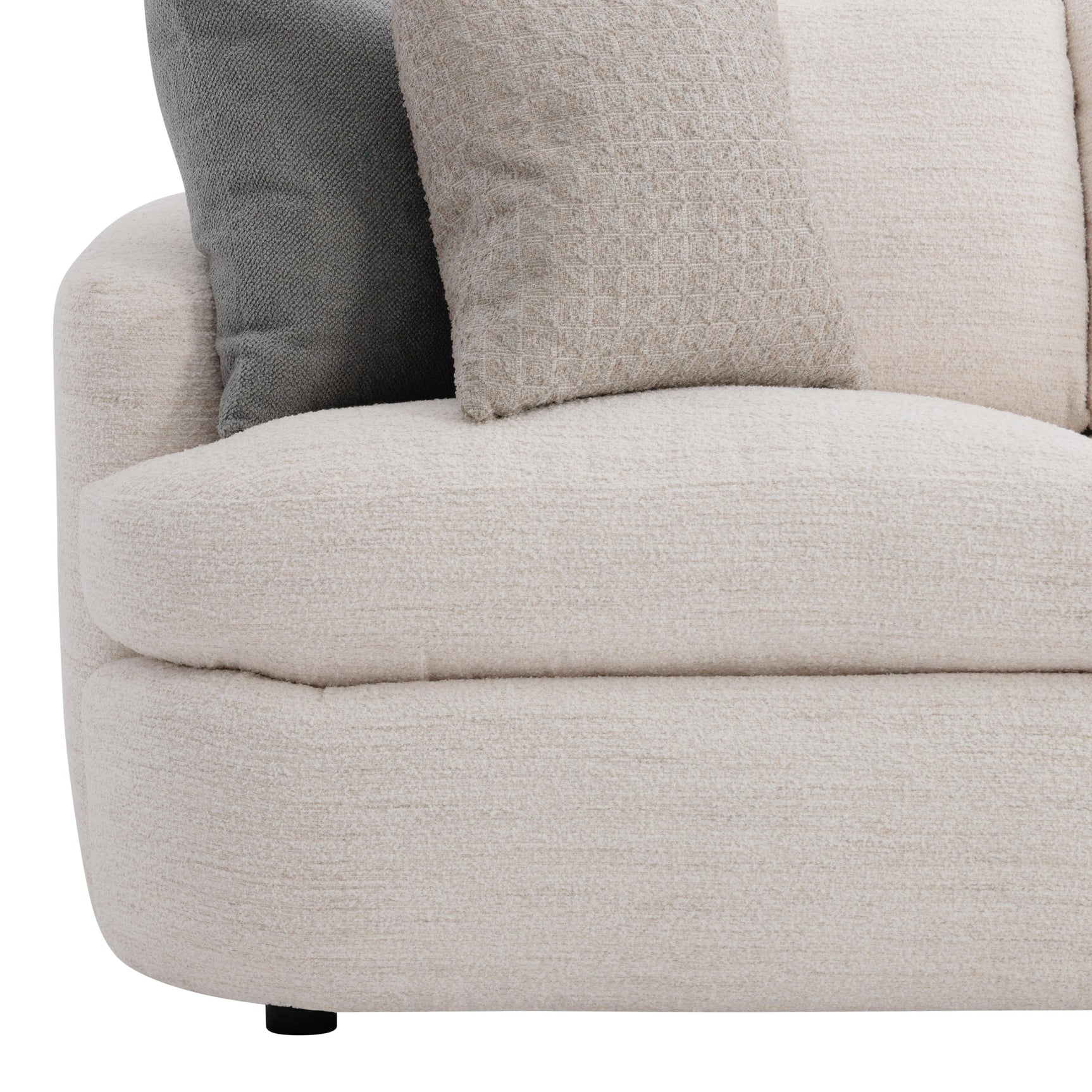 Jules White/Cream Fabric Sofa - Ornate Home