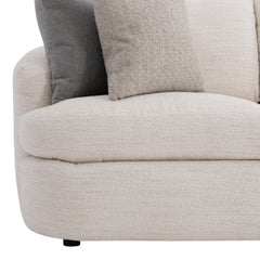 Jules White/Cream Fabric Sofa - Ornate Home