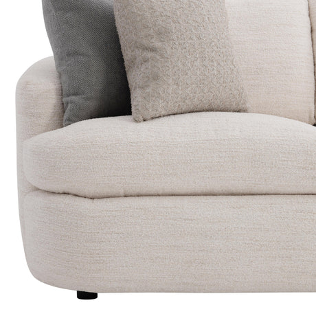 Jules White/Cream Fabric Sofa - Ornate Home