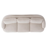 Jules White/Cream Fabric Sofa - Ornate Home