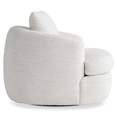 Jules White/Cream Fabric Swivel Chair - Ornate Home