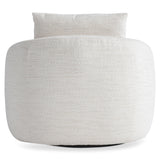 Jules White/Cream Fabric Swivel Chair - Ornate Home