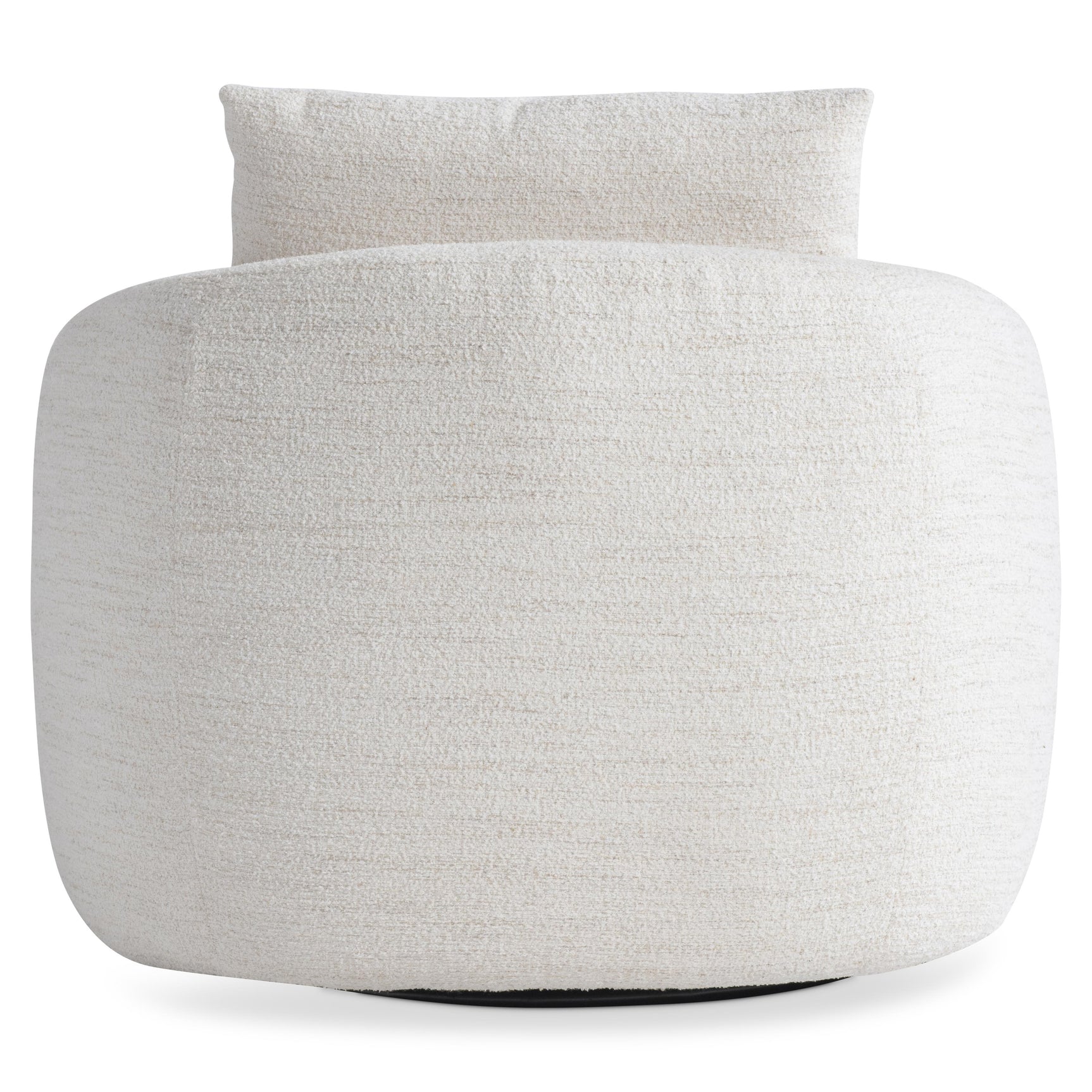 Jules White/Cream Fabric Swivel Chair - Ornate Home