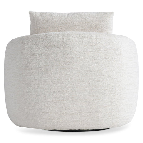 Jules White/Cream Fabric Swivel Chair - Ornate Home
