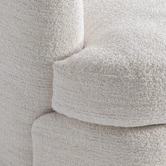 Jules White/Cream Fabric Swivel Chair - Ornate Home