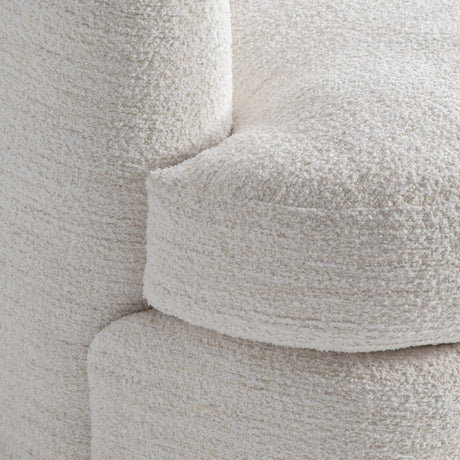 Jules White/Cream Fabric Swivel Chair - Ornate Home