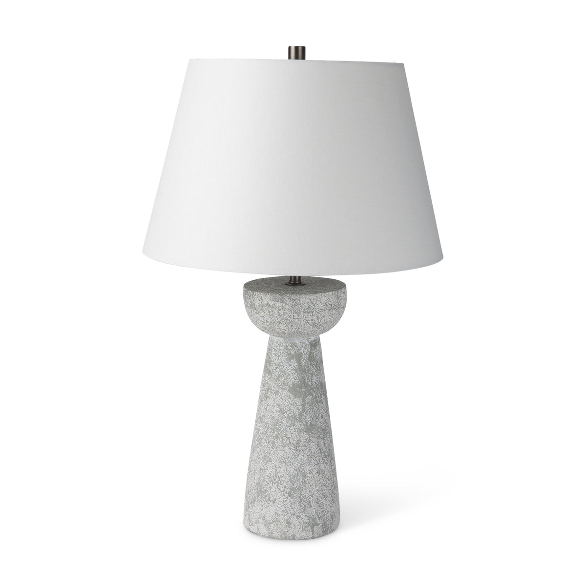 Julia Gray Antique Painted Cement Table Lamp - Ornate Home