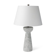 Julia Gray Antique Painted Cement Table Lamp - Ornate Home